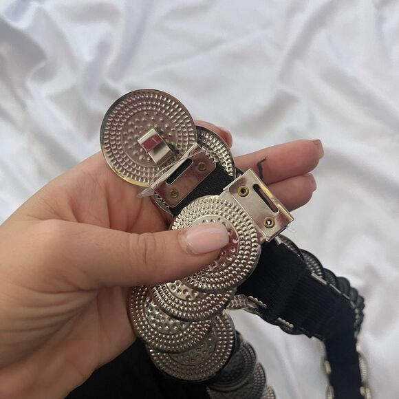 Vintage Elastic‎ Coin Festival Boho Belt - Picture 2 of 8